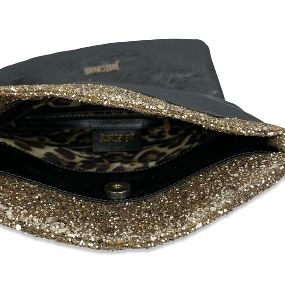Just Cavalli Glitter Lips Shoulder Bag – Vintage Leather w/ Silver Chain - Picture 6 of 16